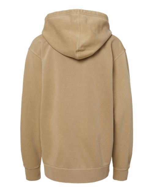 Youth Midweight Pigment-Dyed Hooded Sweatshirt - Pigment Sandstone Back
