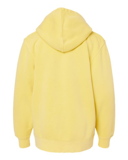 Youth Midweight Pigment-Dyed Hooded Sweatshirt - Pigment Yellow Back