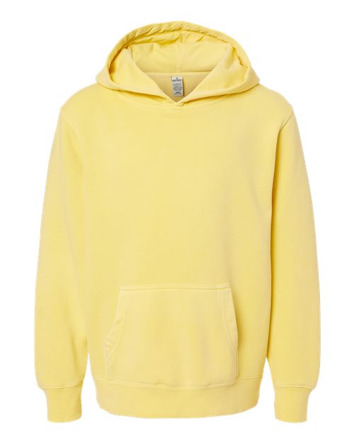 Youth Midweight Pigment-Dyed Hooded Sweatshirt - Pigment Yellow Front