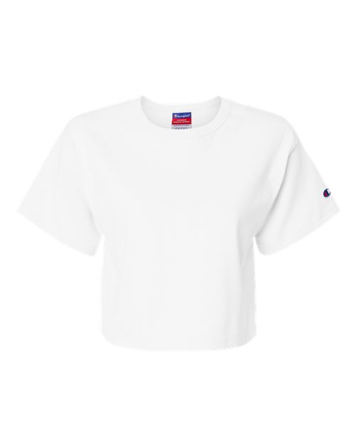 Women's Heritage Jersey Crop T-Shirt - White Front
