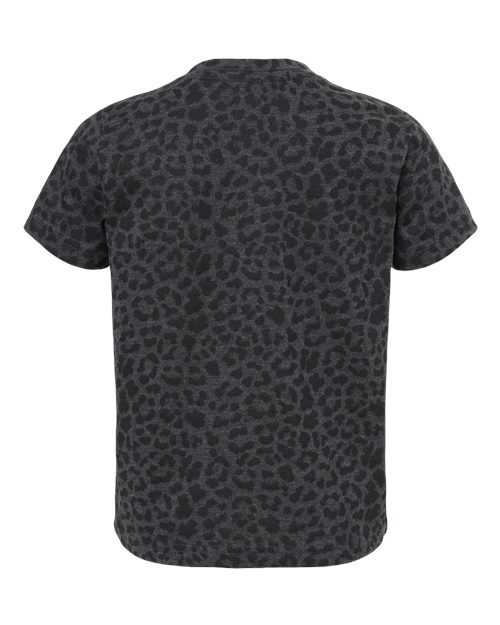 Toddler Fine Jersey Tee - Black Leopard Back