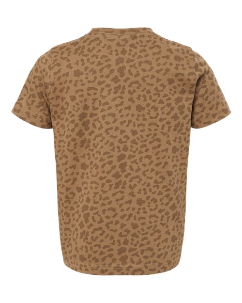 Toddler Fine Jersey Tee - Brown Leopard Back