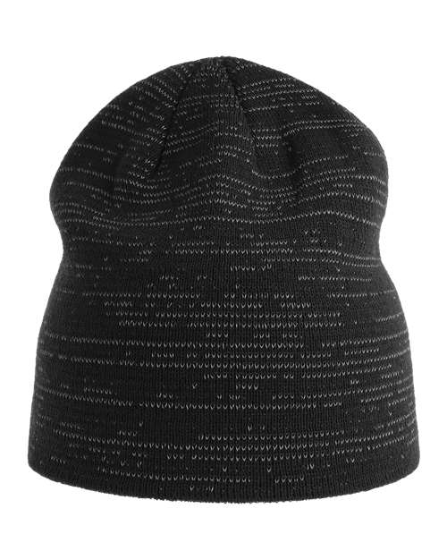Sustainable Reflective Beanie - Black Back