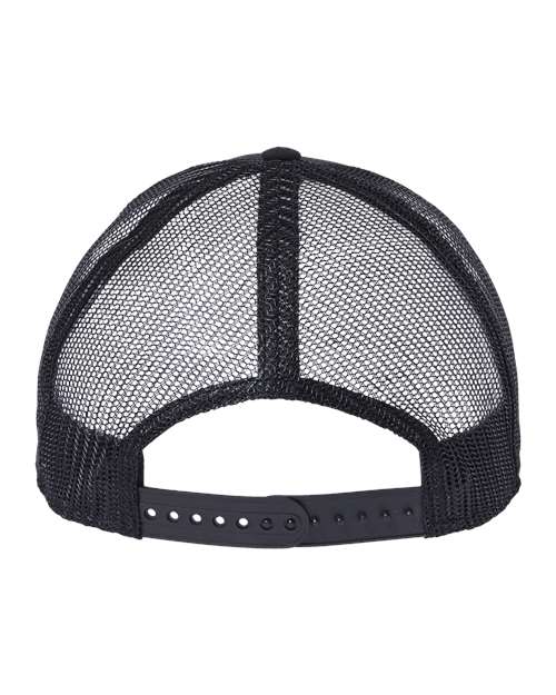 Sustainable Recy Three Trucker Cap - Black/ Black Back