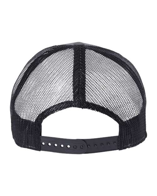 Sustainable Recy Three Trucker Cap - Dark Grey/ Black Back