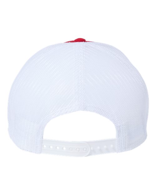 Sustainable Recy Three Trucker Cap - Red/ White Back