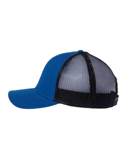 Sustainable Recy Three Trucker Cap - Royal/ Black Back