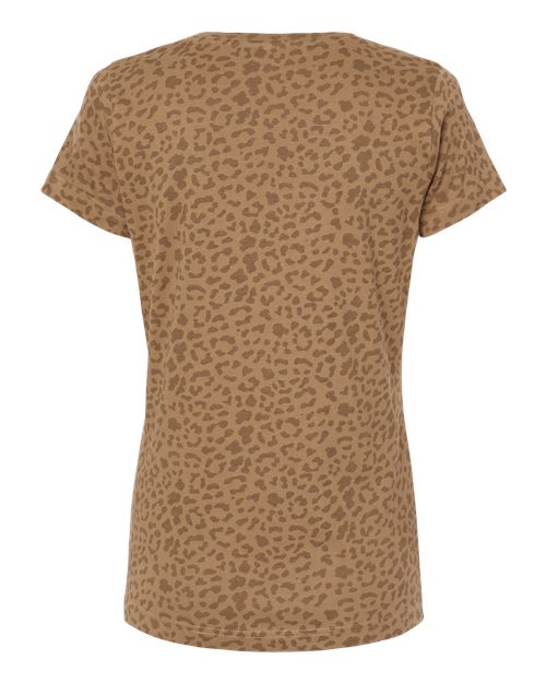 Women's Fine Jersey Tee - Brown Leopard Back