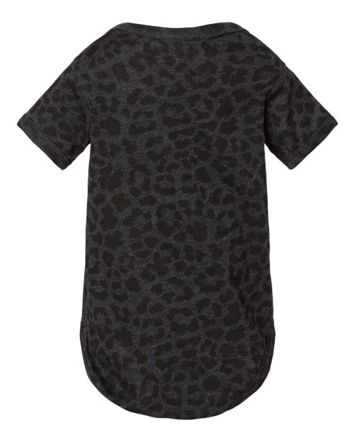 Infant Fine Jersey Bodysuit - Black Leopard Back
