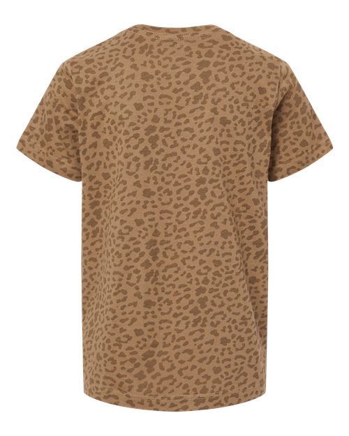 Youth Fine Jersey Tee - Brown Leopard Back