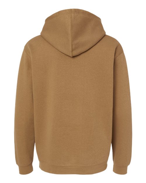 Unisex Elevated Fleece Hoodie Sweatshirt - Coyote Brown Back