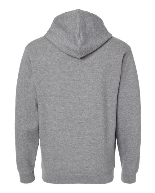 Unisex Elevated Fleece Hoodie Sweatshirt - Granite Heather Back