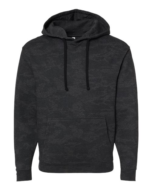 Unisex Elevated Fleece Hoodie Sweatshirt - Storm Camo Front