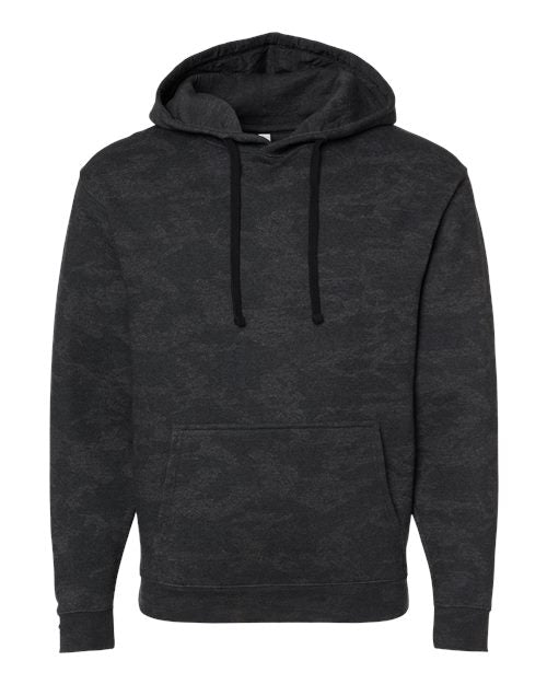 LAT Unisex Elevated Fleece Hoodie Sweatshirt - Storm Camo Front