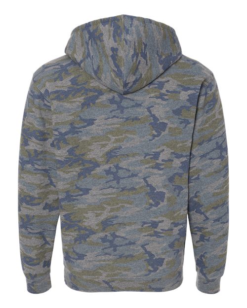 Unisex Elevated Fleece Hoodie Sweatshirt - Vintage Camo Back