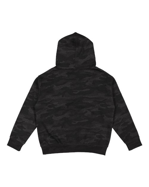Youth Fleece Hoodie Sweatshirt - Storm Camo Back
