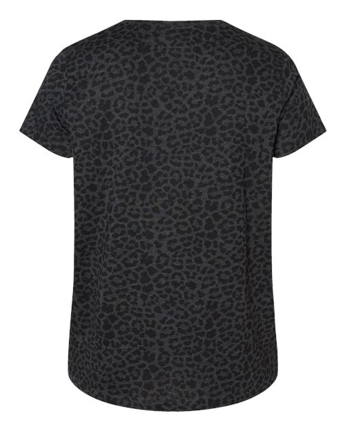 Women's Curvy Collection Fine Jersey Tee - Black Leopard Back