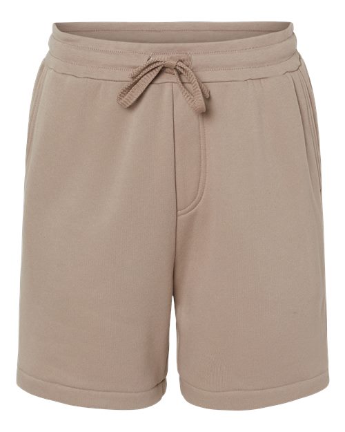Unisex Sponge Fleece Shorts - Tan Front