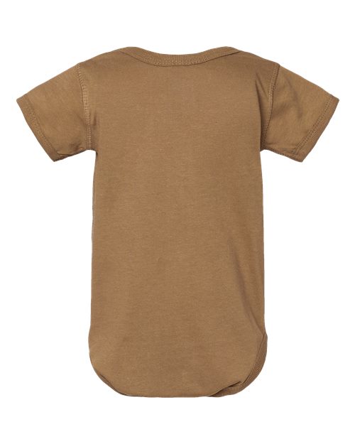 Infant Fine Jersey Bodysuit - Coyote Brown Back