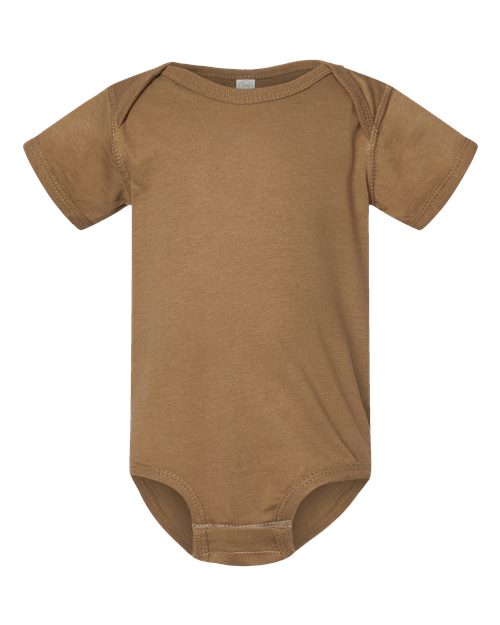 Infant Fine Jersey Bodysuit - Coyote Brown Front