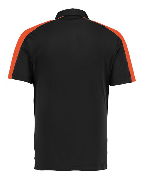 Men's Two-Tone Vital Polo - Black/ Orange Back