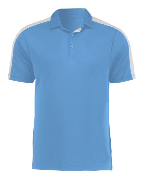 Men's Two-Tone Vital Polo - Columbia Blue/ White Front