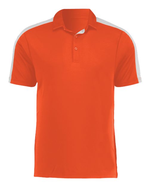 Men's Two-Tone Vital Polo - Orange/ White Front