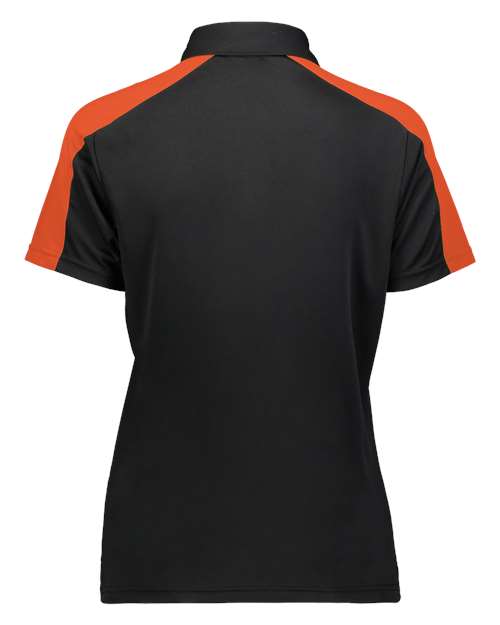Women's Two-Tone Vital Polo - Black/ Orange Back