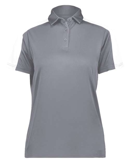 Women's Two-Tone Vital Polo - Graphite/ White Front