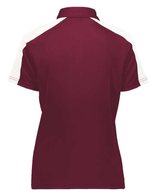 Women's Two-Tone Vital Polo - Maroon/ White Back