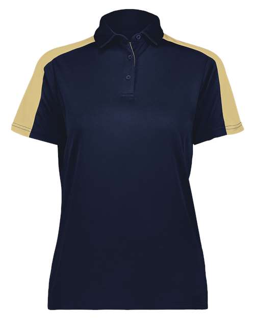 Women's Two-Tone Vital Polo - Navy/ Vegas Gold Front