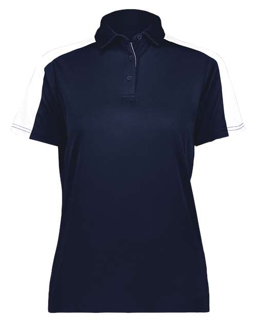 Women's Two-Tone Vital Polo - Navy/ White Front