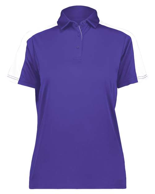 Women's Two-Tone Vital Polo - Purple/ White Front