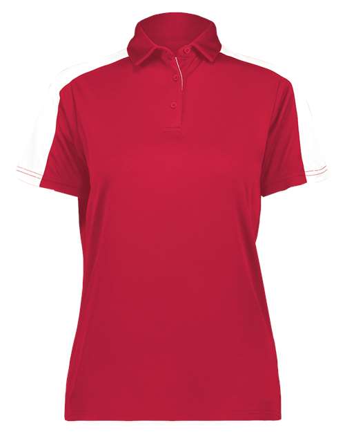Women's Two-Tone Vital Polo - Scarlet/ White Front