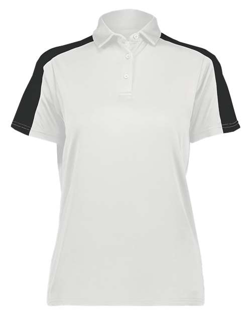 Women's Two-Tone Vital Polo - White/ Black Front