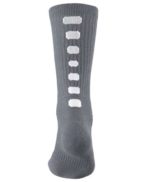Colorblocked Crew Socks - Graphite/ White Front