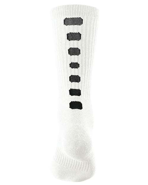Colorblocked Crew Socks - White/ Black Front