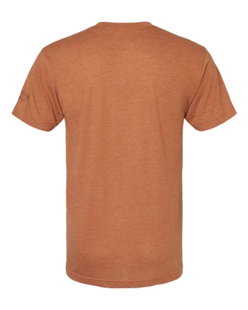 Unisex Triblend Track Tee - Tri-Rust Back
