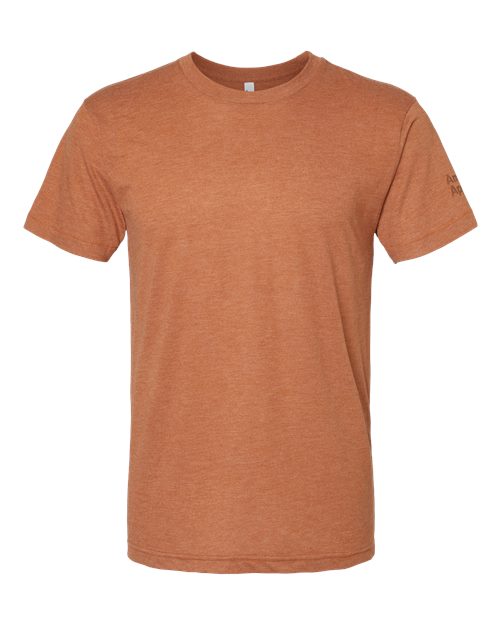 Unisex Triblend Track Tee - Tri-Rust Front