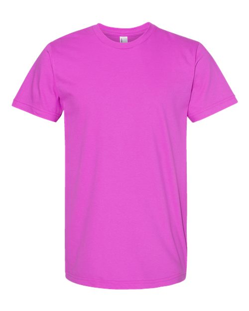 Unisex Fine Jersey Tee - Super Pink Front