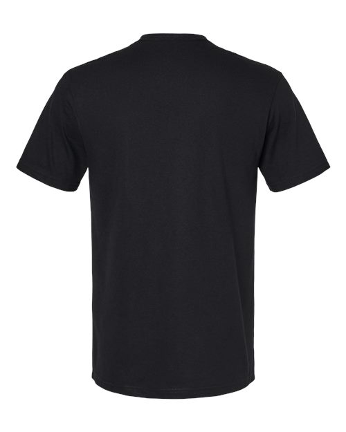 Unisex CVC V-Neck Tee - Black Back