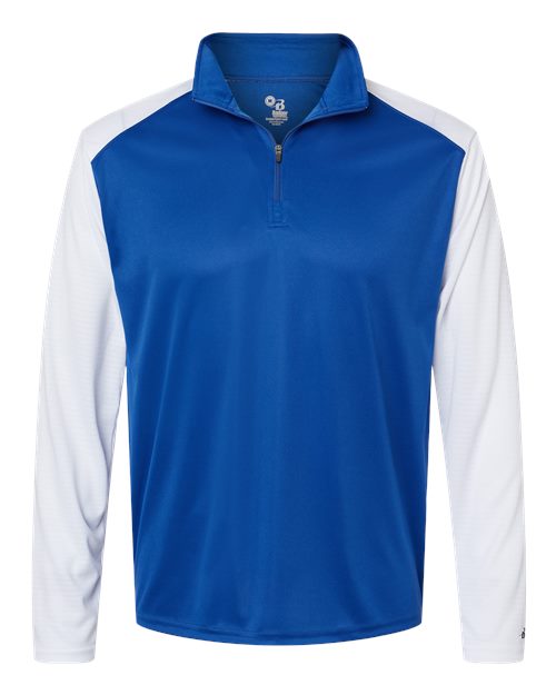 Men's Breakout Quarter-Zip Pullover - Royal/ White Front