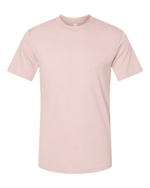 Unisex CVC Tee - Heather Blush Front