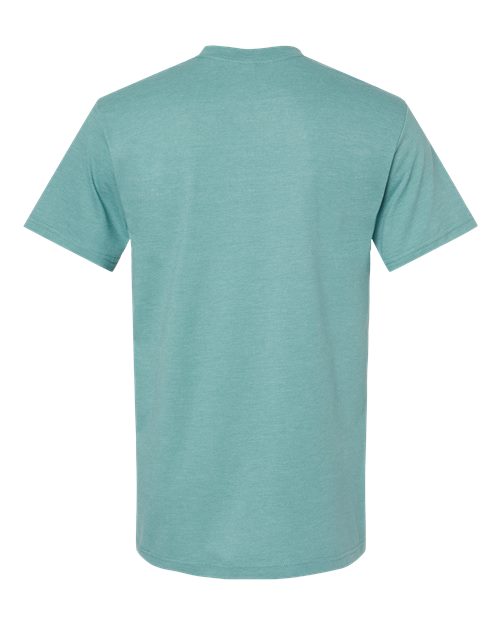Unisex CVC Tee - Heather Arctic Back