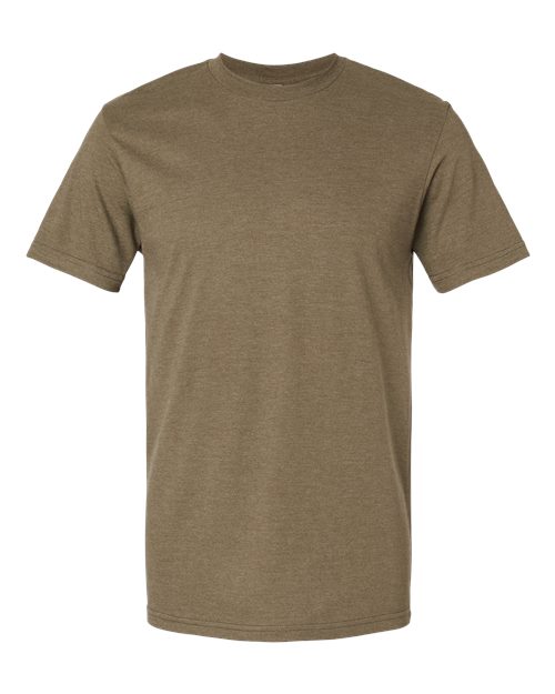 Unisex CVC Tee - Heather Army Front
