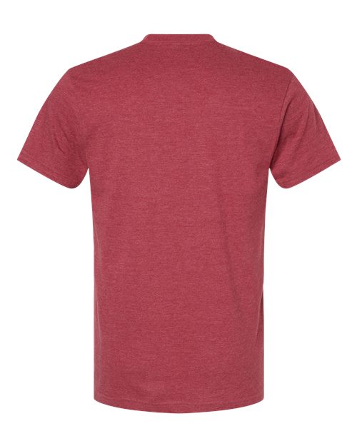 Unisex CVC Tee - Heather Cardinal Back