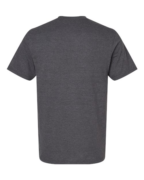 Unisex CVC Tee - Heather Charcoal Back