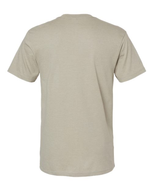 Unisex CVC Tee - Heather Khaki Back