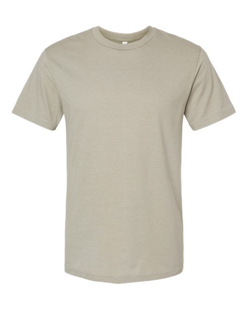 Unisex CVC Tee - Heather Khaki Front