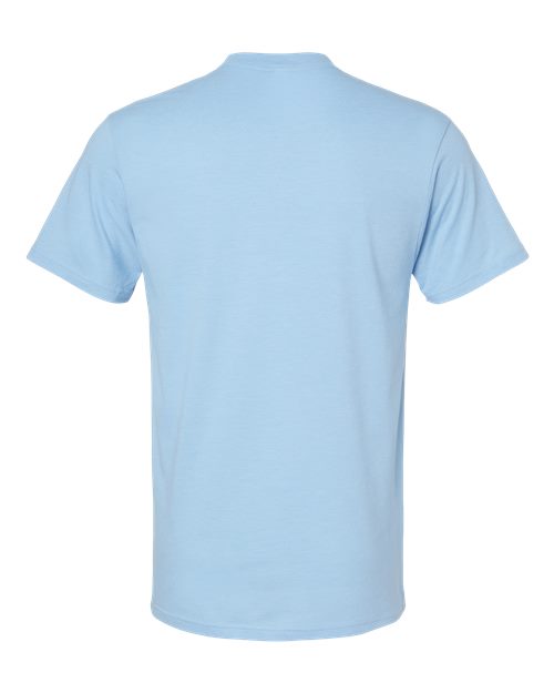 Unisex CVC Tee - Heather Light Blue Back